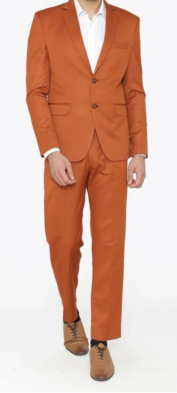 LIGHT ORANGE 2 PIECE SUIT - Bittersweet, 48