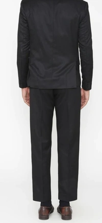 Black Viscose Mix 2 Piece Suit - Black, 38