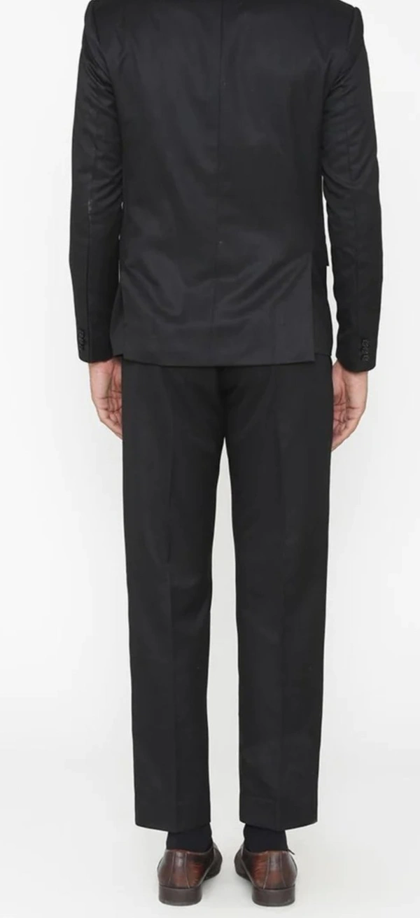 Black Viscose Mix 2 Piece Suit - Black, 40