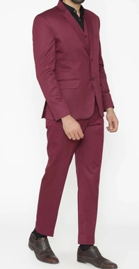 Mehroom 3 Piece Suit  - Maroon, 48