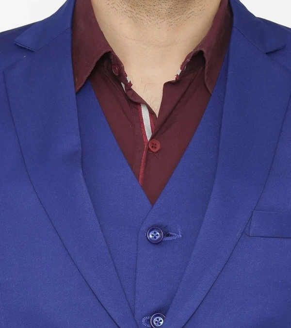 Royal Blue 3 Piece Suit - Blue, 38