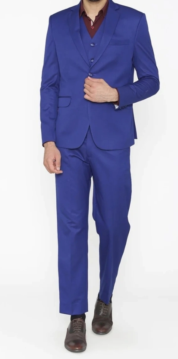 Royal Blue 3 Piece Suit - Blue, 38