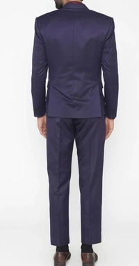 Navy Blue 3 Piece Suit - Deep Blue, 40