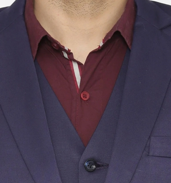 Navy Blue 3 Piece Suit - Deep Blue, 42