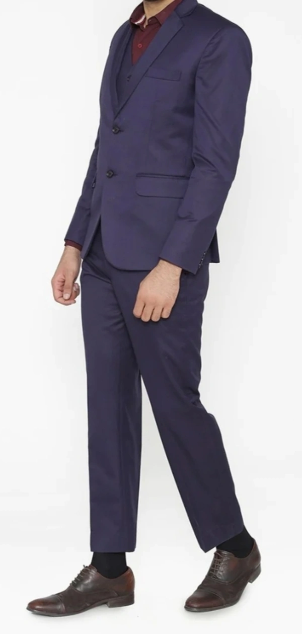 Navy Blue 3 Piece Suit - Deep Blue, 42