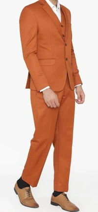 Copper 3 Piece Suit - Chestnut, 34