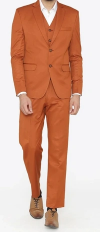 Copper 3 Piece Suit - Chestnut, 42