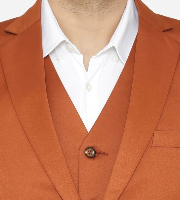Copper 3 Piece Suit - Chestnut, 46