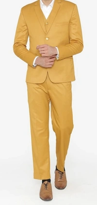 Mustard Yellow 3 Piece Suit  - Corn, 34
