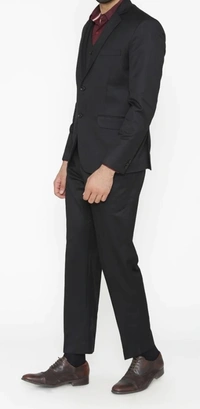 BLACK 3piece Suit - Black, 48
