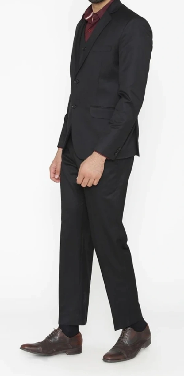 BLACK 3piece Suit - Black, 48