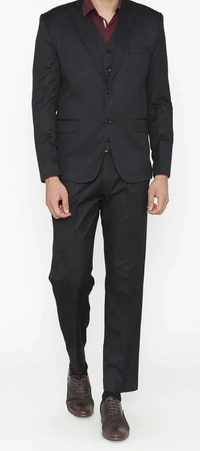 BLACK 3piece Suit - Black, 48