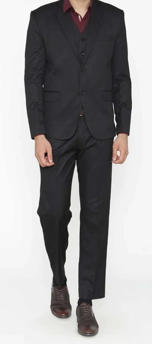 BLACK 3piece Suit - Black, 48