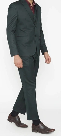Bottle Green 3 Piece Suit - Mallard, 34