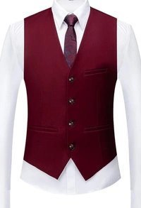 Mehroon 3 Piece Benstroke Suit - Merlot, 34