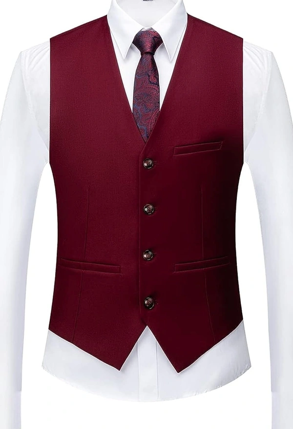 Mehroon 3 Piece Benstroke Suit - Merlot, 34