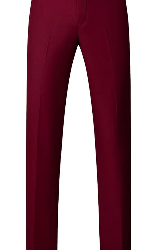 Mehroon 3 Piece Benstroke Suit - Merlot, 34