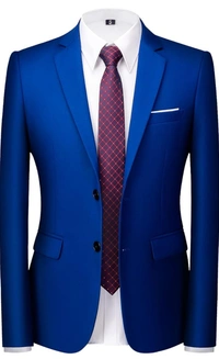 Royal Blue Benstroke 3 Piece Suit  - Blue, 48
