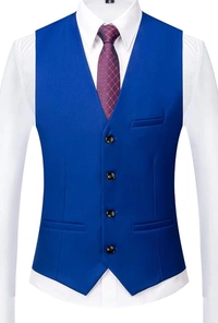 Royal Blue Benstroke 3 Piece Suit  - Blue, 50