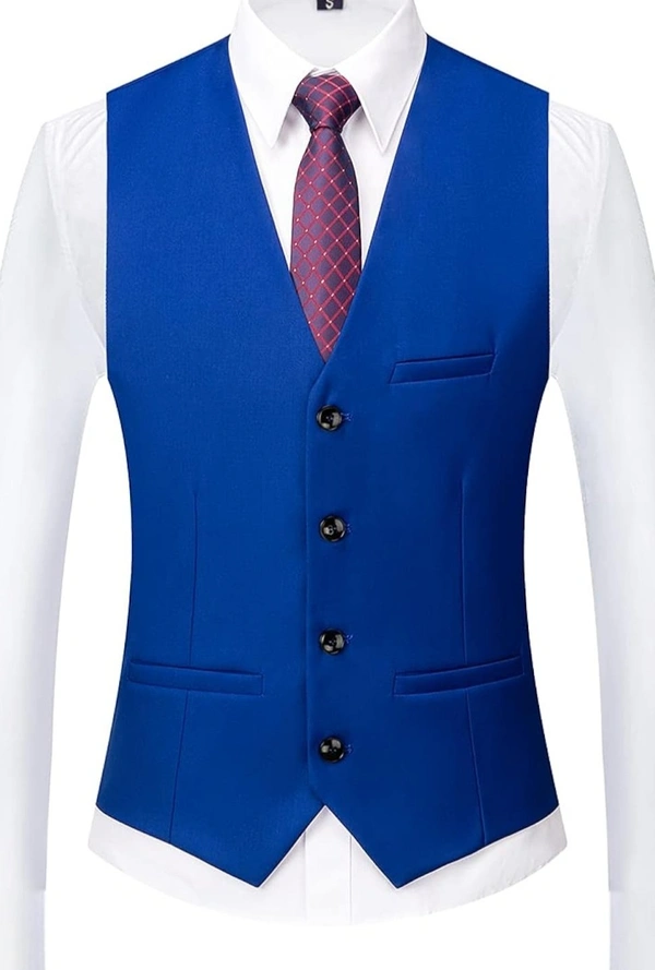 Royal Blue Benstroke 3 Piece Suit  - Blue, 50