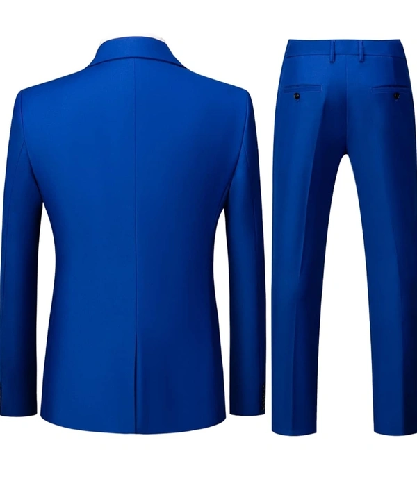 Royal Blue Benstroke 3 Piece Suit  - Blue, 50