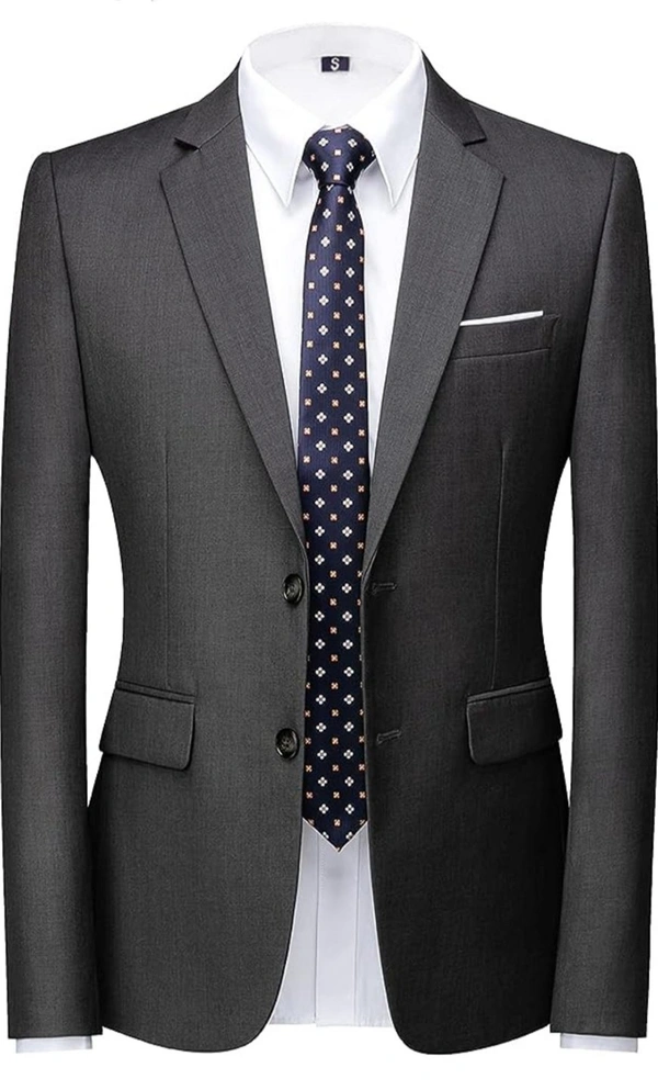 Mettalic Grey Benstroke 3 Piece Suit - Dorado, 40