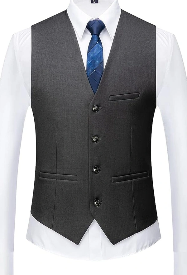 Mettalic Grey Benstroke 3 Piece Suit - Dorado, 40