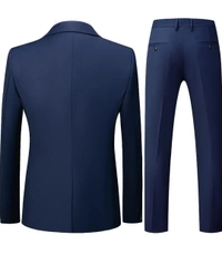 Navy Blue Benstroke 3 Piece Suit - Port Gore, 34