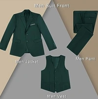 Bottle Green Benstroke 3 Piece Suit - Parsley, 40