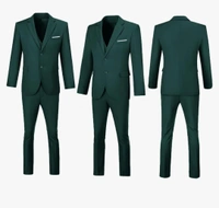 Bottle Green Benstroke 3 Piece Suit - Parsley, 42