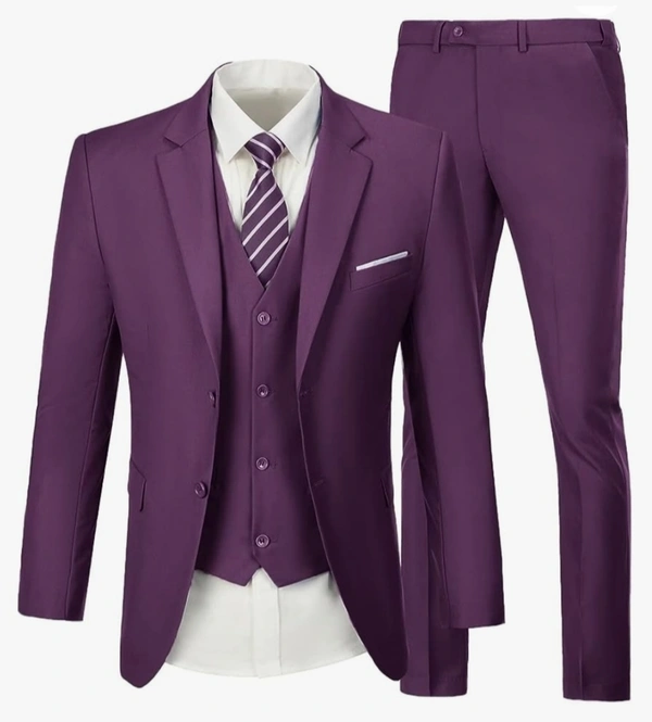 Wine Benstroke 3 Piece Suit - Clairvoyant, 36