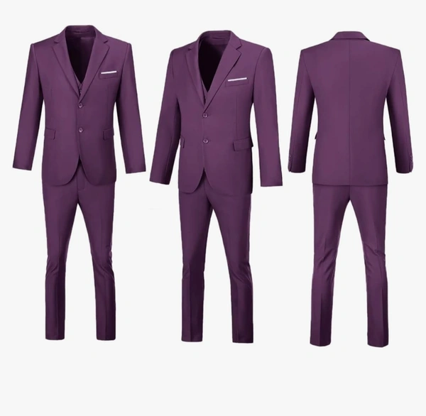 Wine Benstroke 3 Piece Suit - Clairvoyant, 48