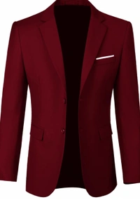 Mehroon Knitted Blazer  - Maroon, 34