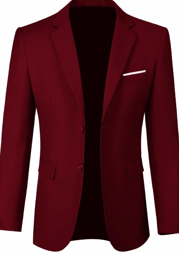Mehroon Knitted Blazer  - Maroon, 34