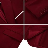 Mehroon Knitted Blazer  - Maroon, 34