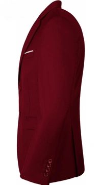 Mehroon Knitted Blazer  - Maroon, 44