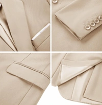 Beige Knitted Blazer - Papaya Whip, 42