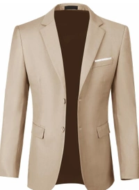 Beige Knitted Blazer - Papaya Whip, 44