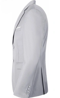Light Grey Knitted Blazer  - Silver, 40