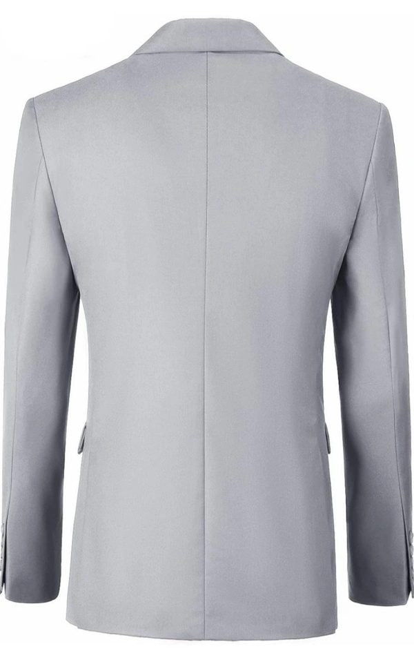 Light Grey Knitted Blazer  - Silver, 48