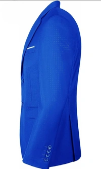 Royal Blue Knitted Blazer - Blue, 40