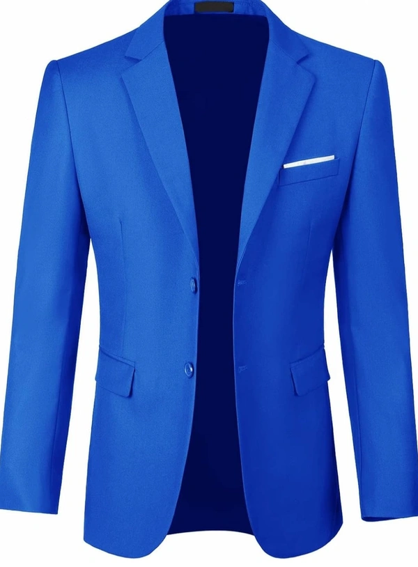 Royal Blue Knitted Blazer - Blue, 48