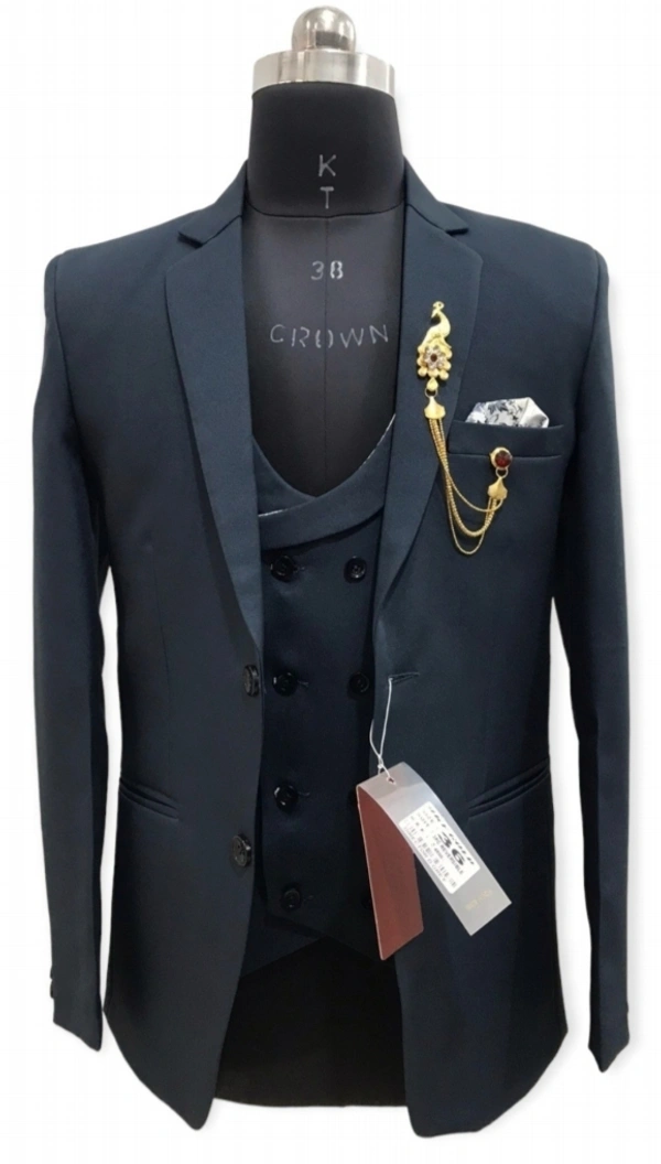 Metal Grey 3 Piece Suit - Dorado, 50