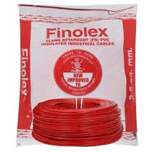 Finolex Wire 2.5 Sqmm 180 M FR PVC Housing Wire. - Red, 180 M