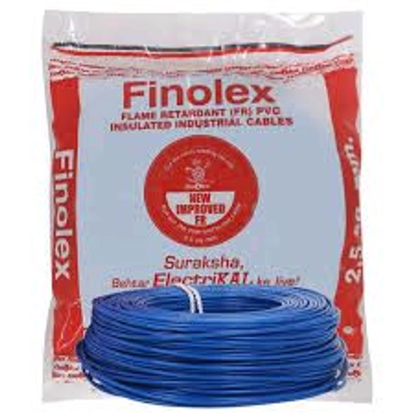 Finolex Wire 2.5 Sqmm 180 M FR PVC Housing Wire. - Blue, 180 M