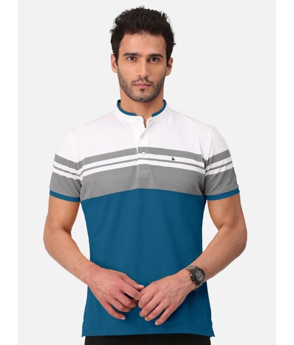 BULLMER - Turquoise Cotton Blend Regular Fit Men's T-Shirt ( Pack of 1 ) ( MAA TARA MARKET ) - S, M, L, XL , 2XL, 3XL , 4XL, 5XL, Blue Violet