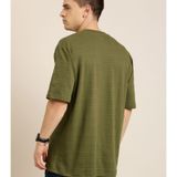 Difference of Opinion - Olive 100% Cotton Oversized Fit Men's T-Shirt ( Pack of 1 ) ( MAA TARA MARKET ) - S, M, L, XL, OLIVE