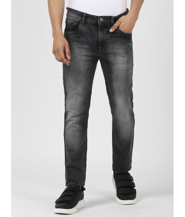 UrbanMark Men Slim  Fit Mid Rise Whisker Wash Stretchable Jeans( MAA TARA MARKET ) - 28, 30, 32 , 34, 36, Fuscous Gray