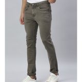 HJ HASASI - Olive Denim Slim Fit Men's Jeans ( Pack of 1 )(  - 30, 32, 34,36, 38, Gray Asparagus