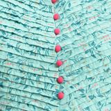Rangita Women 100% Cotton Turquoise Yoke Embroidered Self Textured Ankle Length Anarkali ( MAA TARA MARKET ) - S, M, L, XL, XXL, XXXL, Rock Blue
